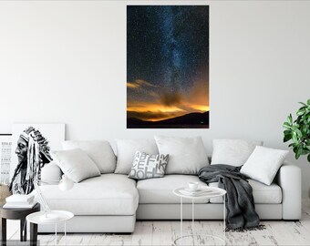Mourne Mountains Milky Way, Spelga Dam, Photography Print, Ireland Photography, Northern Ireland, County Down, Night Sky, Irish Wall Art
