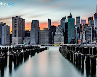 New York City Skyline, NYC Photography,  Manhattan At Sunset, NYC Print, NYC Cityscape, Gift, Urban, New York Photograph, New York Wall Art