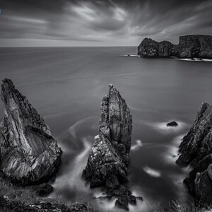 Tory Island, Donegal Ireland, Photograph Print, Black and White, Irish Landscapes, Wild Atlantic Way, Ireland Photo, Seascape, Wall Art