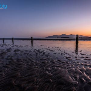 Tyrella Beach, Mourne Mountains Sunset, Northern Ireland, Photography Print, County Down, Ireland Photography. Irish Landscapes, Wall Art