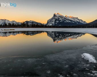 Canadian Rocky Mountains, Photography Print, Alberta Canada, Banff National Park, Vermillion Lakes, Landscape Photograph, Mountain Wall Art