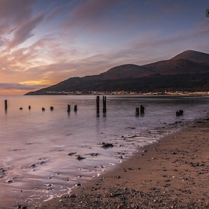 Newcastle Beach Sunrise, County Down, Mourne Mountains, Photo Print, Northern Ireland Landscapes, Fine Art Photograph, Wall Art