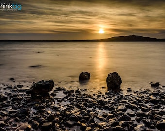 Strangford Lough Sunset, Photography Print, Scrabo Tower, Ards Peninsula, Newtownards, County Down, Northern Ireland, Irish Wall Art