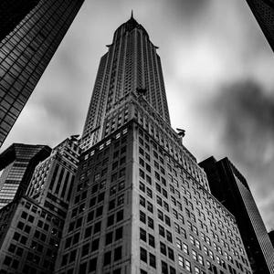 Chrysler Building New York Photography - Black and White City Urban Manhattan NYC Architecture - Photograph Photo Print Home Decor Wall Art