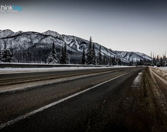 Canada Open Road British Columbia - Rocky Mountains Photography - Road Trip Highway - Landscape - Photograph Photo Print - Travel Wall Art