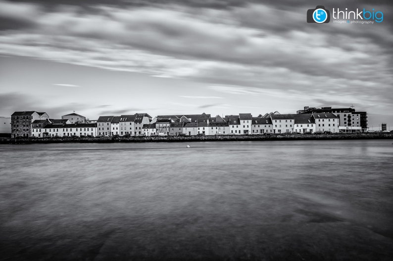 Galway Bay Ireland. Black and White Photography, Galway Print, the Long