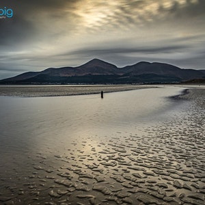 Mourne Mountains, Murlough Beach, Fotografía, Irlanda del Norte, Paisajes Irlandeses Prints, County Down, Irlanda Fotografía, Arte mural irlandés