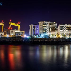 Belfast Photo Print, Belfast Cranes, Northern Ireland, Harland & Wolff, Belfast Cityscape, Belfast Photograph, Irish Wall Art