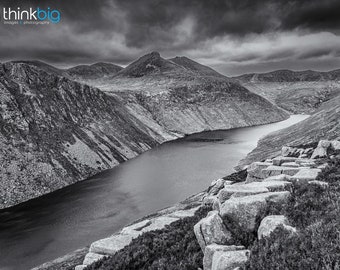 Mourne Mountains, Photo Print, Slieve Binnian, Northern Ireland, County Down, Ireland Photography, Black and White, Irish Wall Art