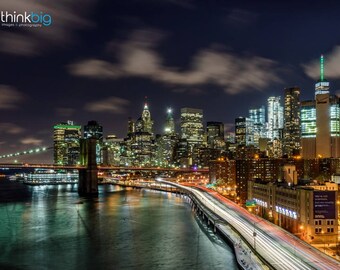 New York Cityscape, Brooklyn Bridge, Photography Print, Manhattan New York, New York Skyline, NYC Prints, New York Photography, New York USA