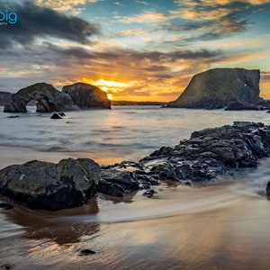 Elephant Rock Ballintoy Photo, Northern Ireland Photography Print, County Antrim, Ireland Landscapes, Seascape, White Park Bay. Wall Art image 1