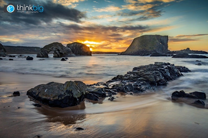 Elephant Rock Ballintoy Photo, Northern Ireland Photography Print, County Antrim, Ireland Landscapes, Seascape, White Park Bay. Wall Art image 1