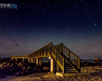 Pans Rock Bridge, Ballycastle, Night Sky, Photo Print, County Antrim, Northern Ireland, Ballycastle Beach, Antrim Coast, Irish Wall Art