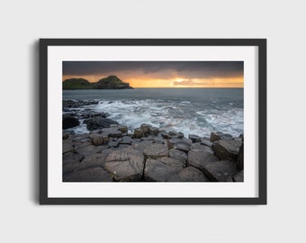 Giants Causeway, FRAMED Photograph Print, Northern Ireland, County Antrim Coast, Landscape Photo, Bushmills Irish Wall Art (COLLECTION ONLY)