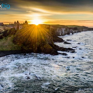 Dunluce Castle Sunset, Photo Print, County Antrim, Northern Ireland, Ireland Photography, Causeway Coast, Irish Landscapes, Irish Wall Art