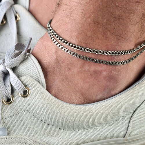 Men's Anklet Men's Ankle Bracelet Anklet for Men Etsy