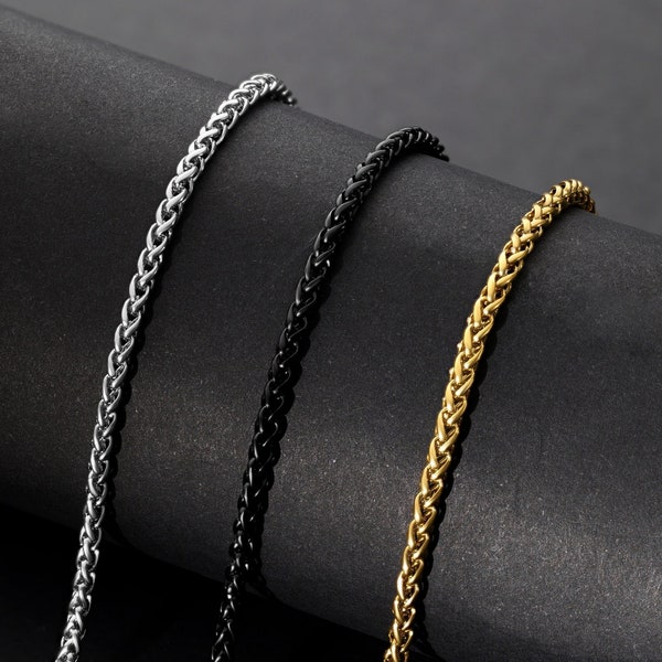 Minimalist Men's Chain Bracelet, Classic Simple Thin Bracelet For Men,Men's Jewelry, Men's Gift, Boyfriend Gift, Husband Gift, Dad Gift