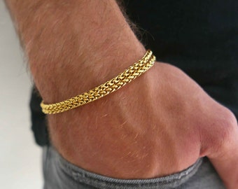 mens gold bracelet band