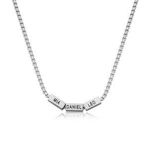 Regalo personalizado para papá, collar de plata con nombre para papá, collar personalizado para papá, joyería familiar, collar con nombre familiar, regalo para esposo