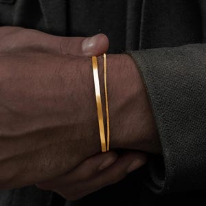 Gold Bracelet Set For Men, Men's Gold Bracelet, Men's Cuff Bracelet,Men's Jewelry,Boyfriend Gift,Husband Gift,Christmas Gift