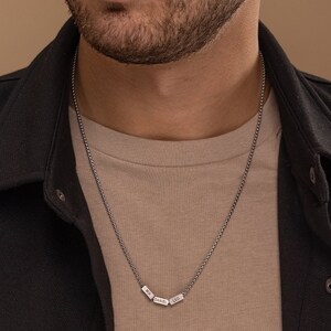Collar personalizado para papá, collar familiar, regalo personalizado para papá, regalo para el Día del Padre, collar con nombre para niños, regalo para esposo, regalo grabado para papá