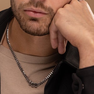 Collar para papá, collar con nombre para niños, regalo para papá, regalo para el día del padre, regalo para el esposo, regalo grabado para papá, regalo para el día del padre, día de San Valentín