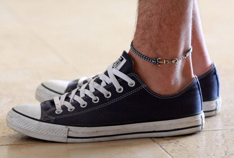 Mens Anchor Anklet Anklet for Men Beach Jewelry Anchor Etsy