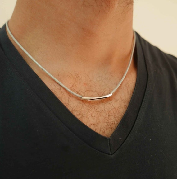 Men's Necklace Men's Silver Necklace Men's | Etsy