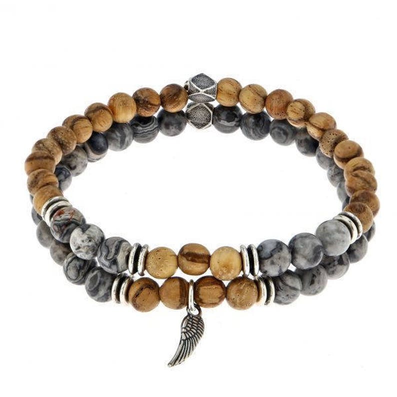Men/'s Gift Men/'s Jewelry Husband Gift Present For Men Gift For Dad Men/'s Beaded Bracelet Boyfriend Gift Men/'s Bracelet Set