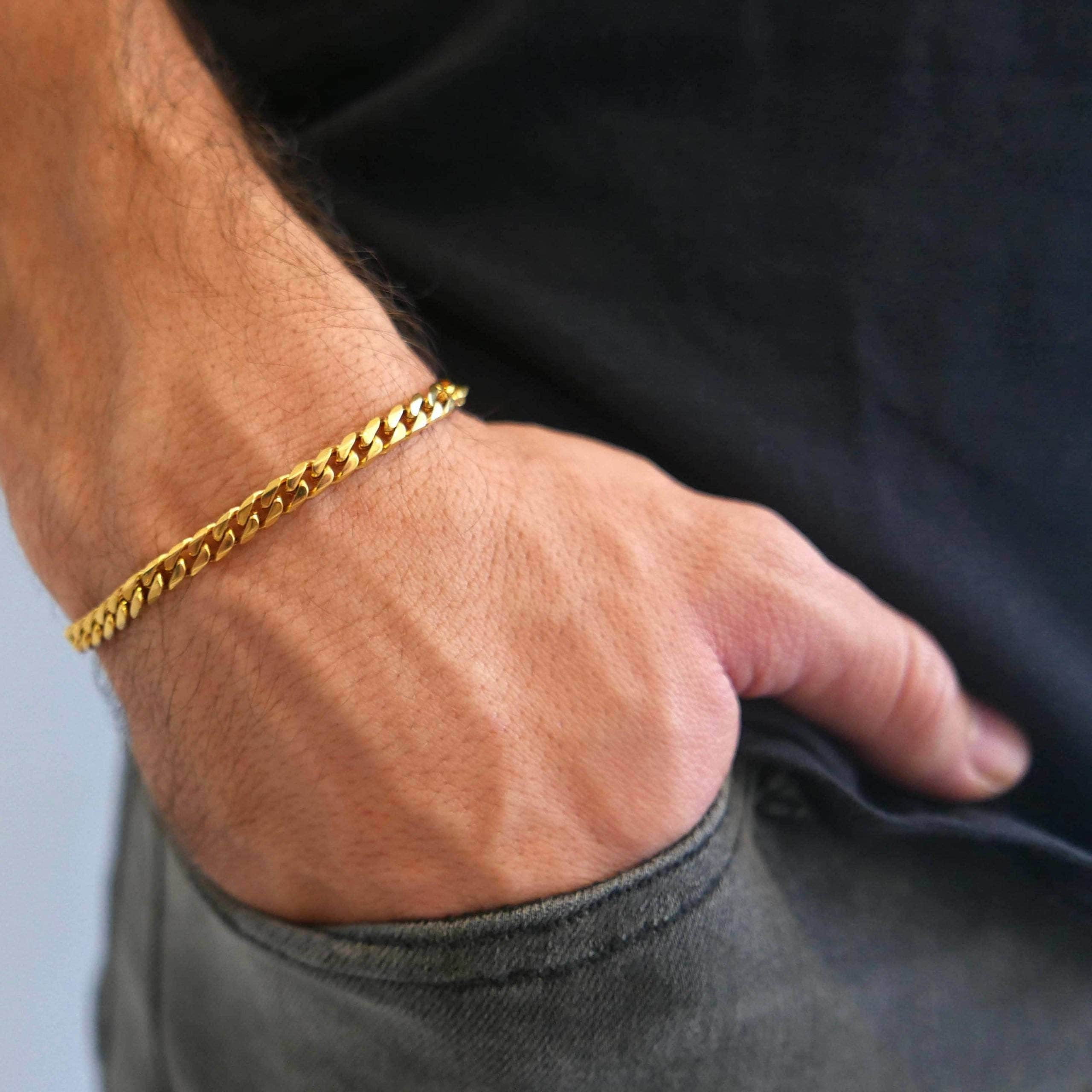 mens gold bracelet