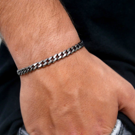 Men's Bracelet Men's Silver Bracelets - Etsy Norway