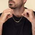 Personalize Necklace For Dad With Kids Name, Custom Men's Gold Necklace, Personalized Gift For Dad, Daddy Jewelry,Father’s Day Gift