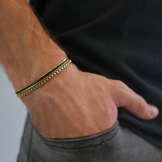 etsy mens gold bracelet