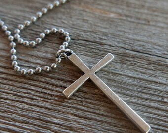Men's Cross Necklace Men's Religious 