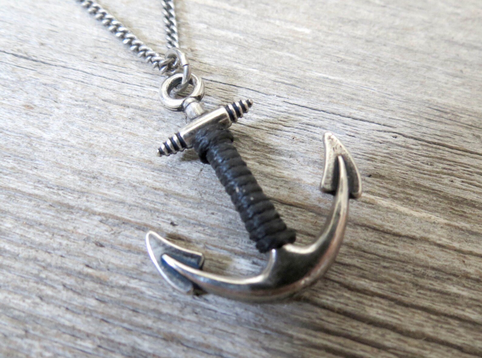 Men's Necklace Men Anchor Necklace Men Silver Necklace Etsy