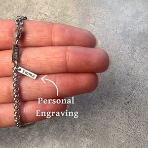 Pulseira masculina personalizada, joias personalizadas, pulseira com gravação, presente para ele, presente para namorado, presente de Natal