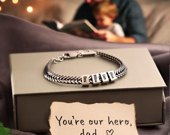 Pulsera Personalizada Con Nombre Para Hombr, Pulsera