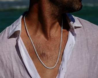 Waterproof Men's Chain Necklace ,Chain, Stainless Steel,Men's Chains,Jewelry gifts for Men,for husband,Christmas Gift For Men Boyfriend