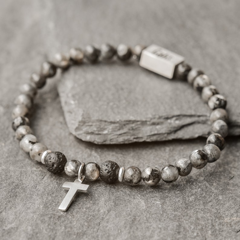 Men's Cross Bracelet Men's Religious Bracelet Etsy