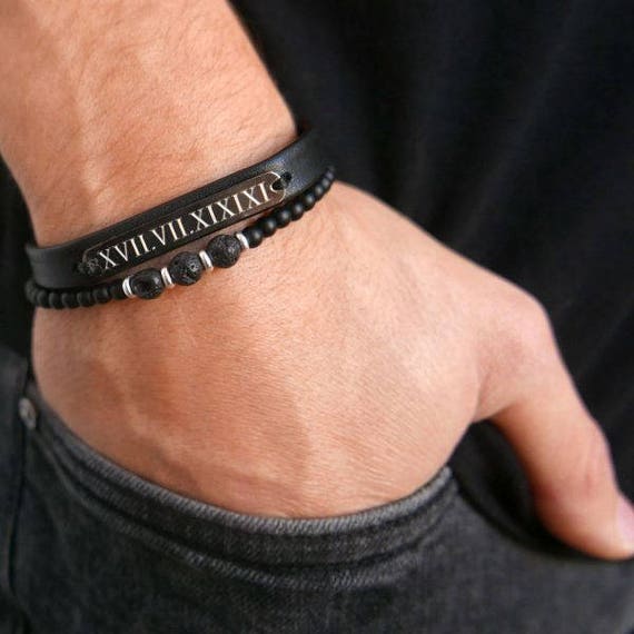 mens name bracelet