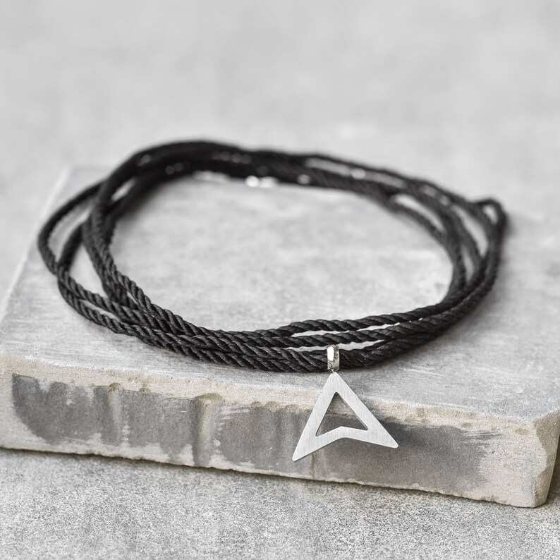 Inspirational Minimalist Vegan Bracelet for Men Couples Friendship Bracelet Gift for Him Men Wrap Jewelry Men Geometric Triangle Bracelet