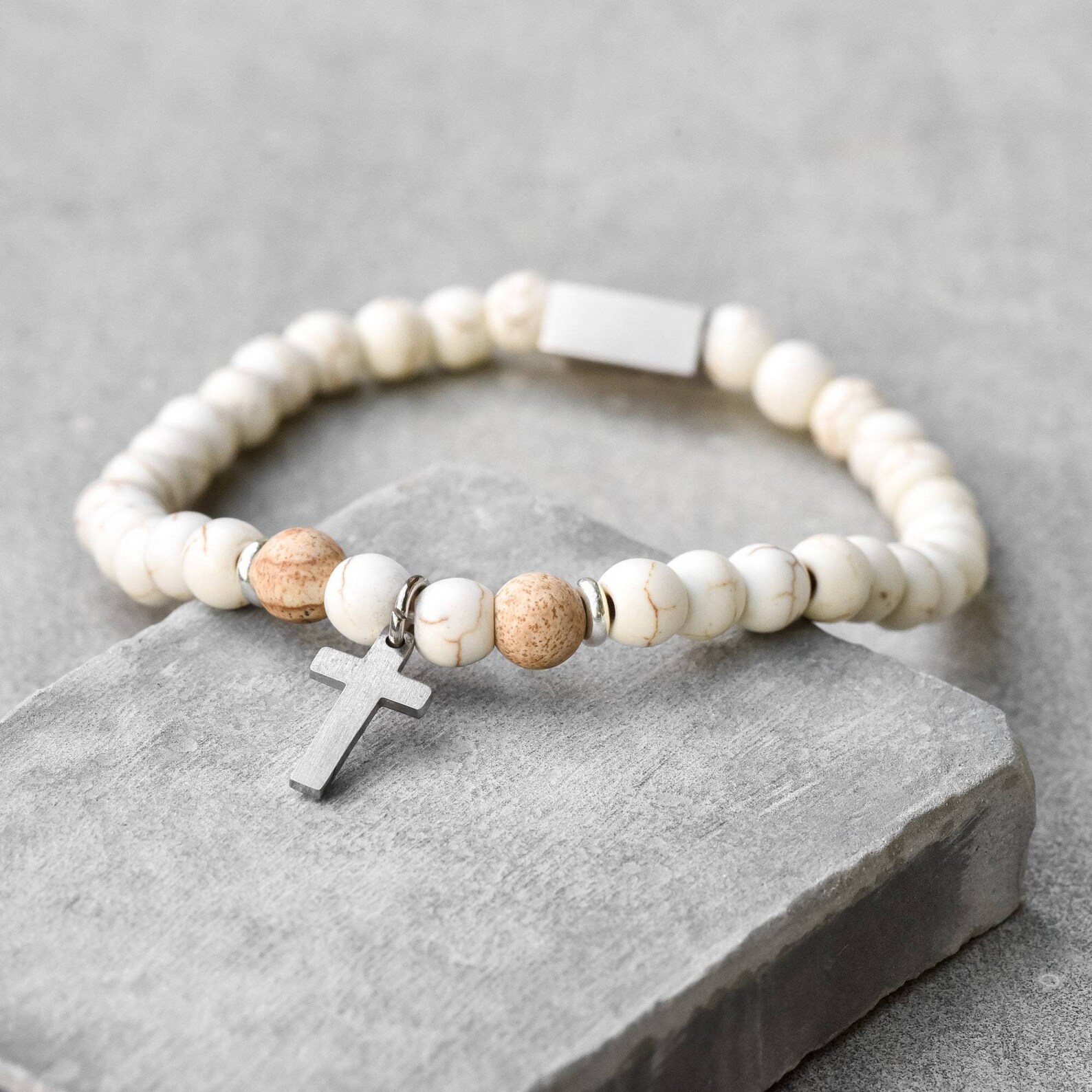 Men Cross Bracelet Men Religious Bracelet Men Christian Etsy
