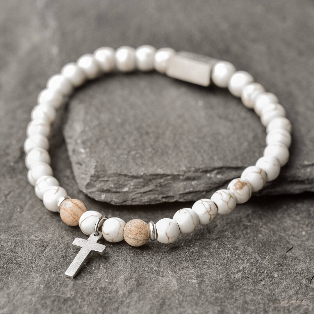 Men Cross Bracelet Men Religious Bracelet Men Christian Etsy
