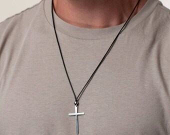 Men's Cross Necklace Men's Religious 