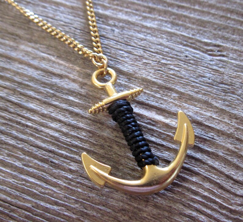 Men's Necklace Men's Anchor Necklace Men's Etsy