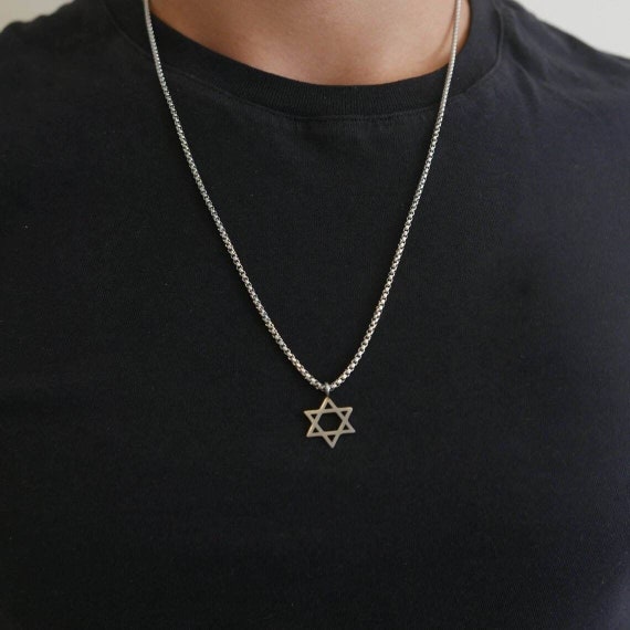 Stainless Steel Star Of David Pentagram Necklace Jewish Religious Jewelry  For Boys, With Box Chain Perfect Birthday Gift For Son Or Grandson  2.4mm/30inch From Charmspendant, $9.04 | DHgate.Com