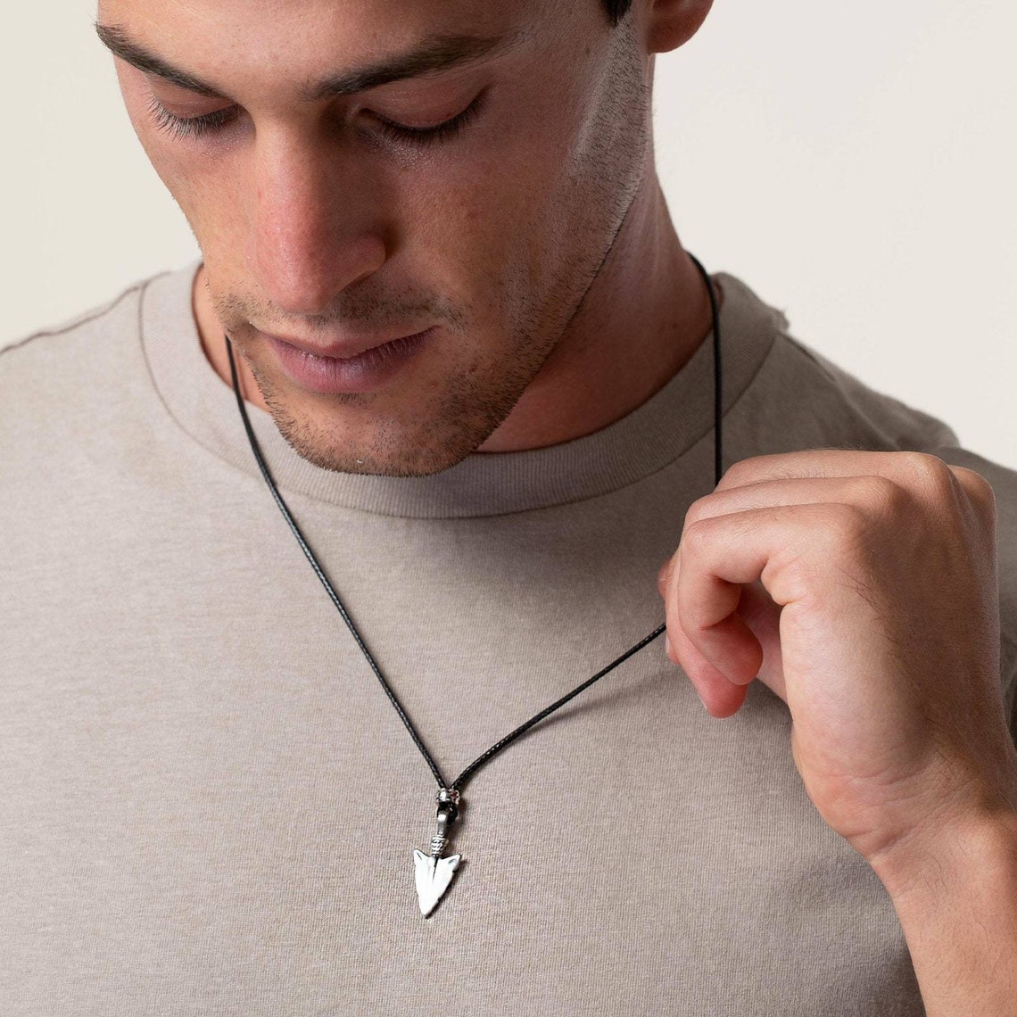 Men's Necklace Men's Spear Necklace Men's Etsy