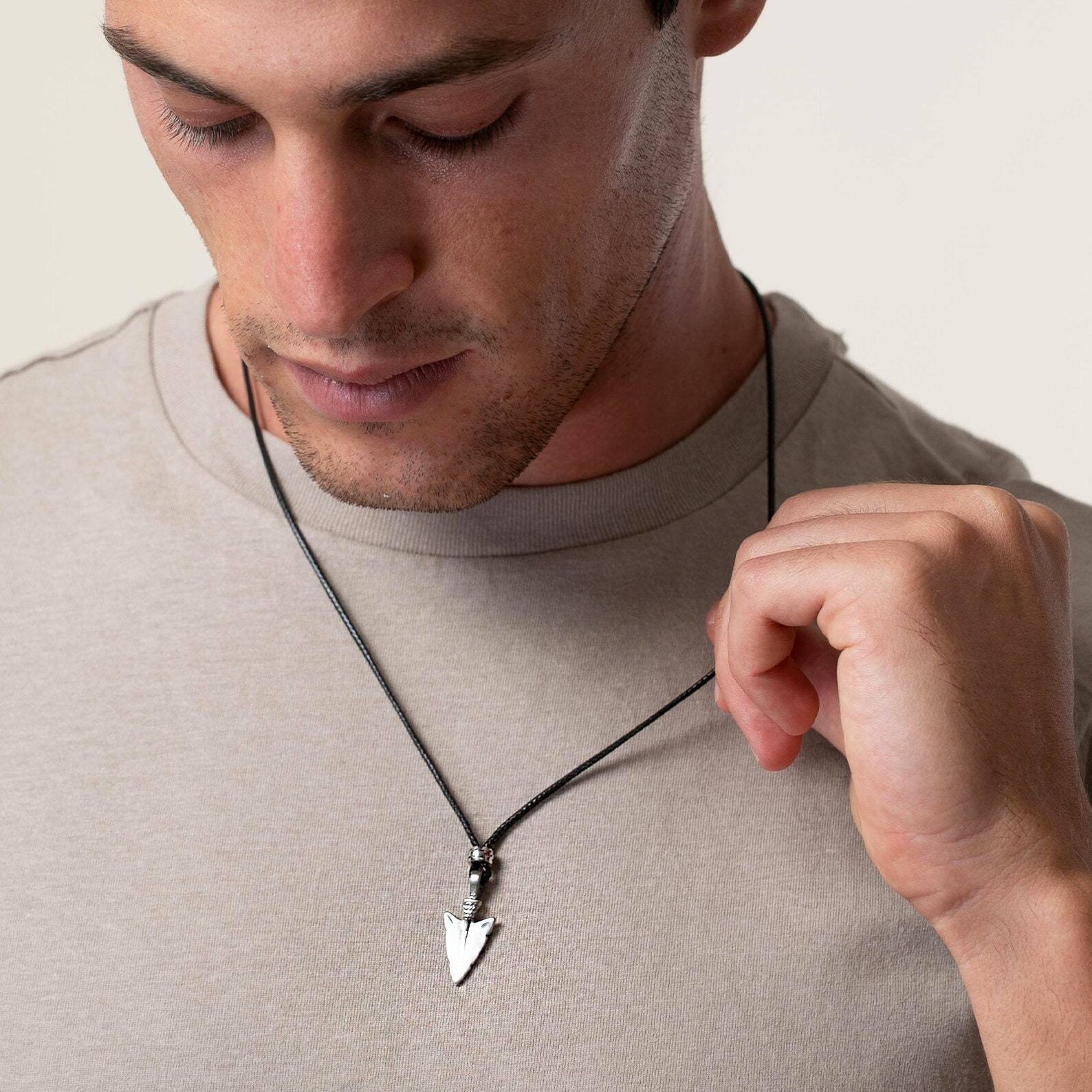 Men's Necklace Men's Spear Necklace Men's Etsy