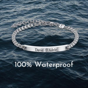 Personalized Sterling Silver Men's ID Bracelet,Custom Name Bracelet,Valentine’s Day Gift,Christmas Gift,Mens Bracelet With Custom Name image 2