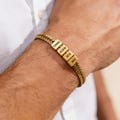 Father Gift, Custom Gold Bracelet For Dad With Kids Name, Personalize Daddy Bracelet, Family Jewelry, Famliy Name Bracelet,Father’s Day Gift